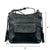 American West Womens Waxed Zip Top Black Leather Handbag Bag