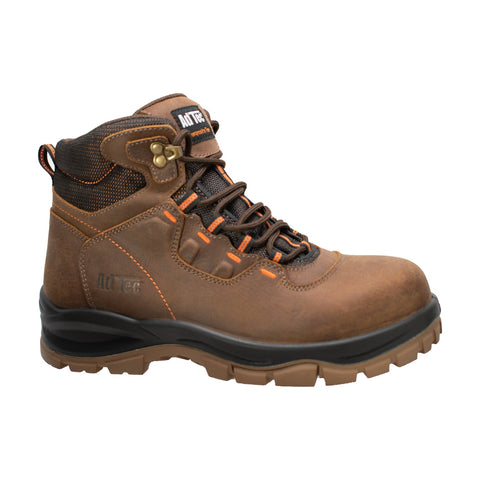 AdTec Mens 6in Waterproof Composite Toe Brown Work Boots