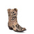 Corral Womens Glitter Inlay Floral Overlay Brown/Black Cowhide 8in Cowboy Boots