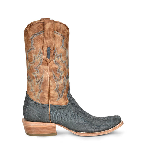Corral Mens Rodeo Cowboy Boots Ostrich Blue/Sand 8 D