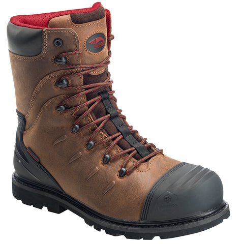 Avenger Mens Hammer 8in Int Met Guard Brown Leather Work Boots