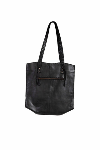 Scully Womens Magnetic Strap Black Leather Handbag Bag