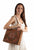 Scully Womens Artisan Print Carryall Brown Leather 13x13x4.5in Tote Bag