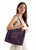 Scully Womens Artisan Print Carryall Ocean Leather 13x13x4.5in Tote Bag