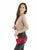 Scully Womens Woven Flap Essentials Red Leather 8.25x5x2.25in Crossbody Bag