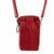 Scully Womens Small Woven Essentials Red Leather 4x7x1.75in Crossbody Bag