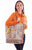 Scully Womens Large Textured Floral Multi-Color Canvas 20x18x6in Tote Bag