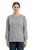 Berne Mens Heavyweight Rib-Knit Grey Cotton Blend L/S Henley