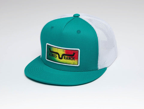 Kimes Ranch Unisex Blanket Teal Cotton Twill Trucker Cap