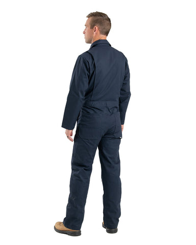 Berne Mens Heritage Unlined Twill Navy Cotton Blend Work Coverall
