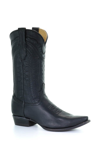 Corral Mens Black Cowhide Leather Cowboy Boots