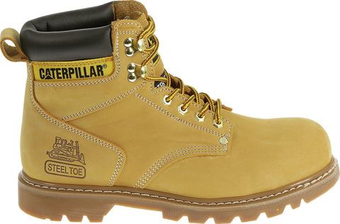 CAT Mens Second Shift St Honey Leather Work Boots 12 M