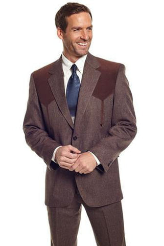Circle S Mens Heather Chestnut Polyester Boise Sportcoat Western 42 L