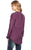 Cowgirl Up Womens Purple Rayon Geometric Henley Blouse L/S