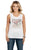 Cowgirl Up Womens Party Animal Flowy White Polyester S/L Tank Top