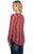 Cowgirl Up Womens Red Polyester Hi-Lo Convertible Tunic L/S