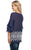 Cowgirl Up Womens Navy Rayon 3-Tier Ruffle Tunic S/S