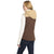 Cripple Creek Womens Two-Toned Hooded CCP English Walnut 100% Cotton Vest
