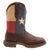 Durango Mens Brown Leather Texas Flag Pull On Saddle Cowboy Boots