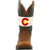 Durango Mens Rebel Western Bark Brown/Colorado Flag Leather Cowboy Boots
