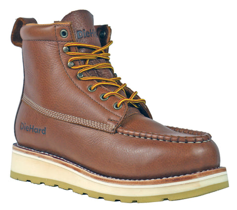DieHard Mens Malibu Soft Toe Rust Leather Premium Tumbled Work Boots 11 D