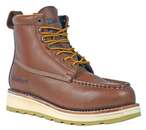 DieHard Mens Malibu Soft Toe Rust Leather Premium Tumbled Work Boots