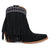 Dingo Womens Tapadero Bootie Black Suede Cowboy Boots