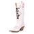 Dingo Womens Jack Of Diamonds White Leather Cowboy Boots