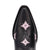 Dingo Womens Starburst Black Leather 9in Cowboy Boots