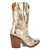 Dingo Womens Starburst Gold Leather 9in Cowboy Boots