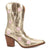 Dingo Womens Starburst Gold Leather 9in Cowboy Boots