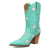 Dingo Womens Starburst Green Leather 9in Cowboy Boots