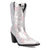 Dingo Womens Starburst Silver Leather 9in Cowboy Boots