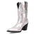 Dingo Womens Starburst Silver Leather 9in Cowboy Boots