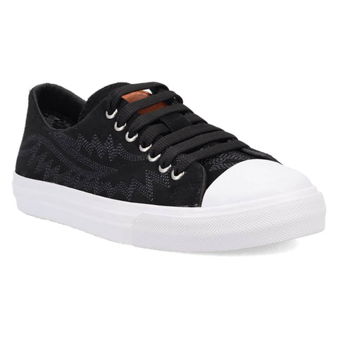 Dingo Womens Campus Black Suede Western Sneakers Shoes 7.5 M