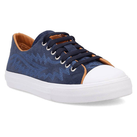 Dingo Womens Campus Blue Suede Western Sneakers Shoes