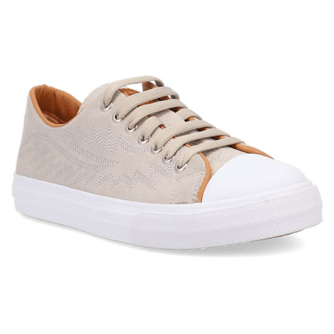 Dingo Womens Campus White Suede Western Sneakers Shoes