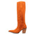 Dingo Womens Twister Orange Suede 16in Fringe Cowboy Boots