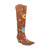 Dingo Womens Flower Power Brown Suede Cowboy Boots 11 M
