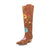 Dingo Womens Flower Power Brown Suede Cowboy Boots 11 M