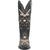 Dingo Womens Full Bloom Cowboy Boots Leather Black