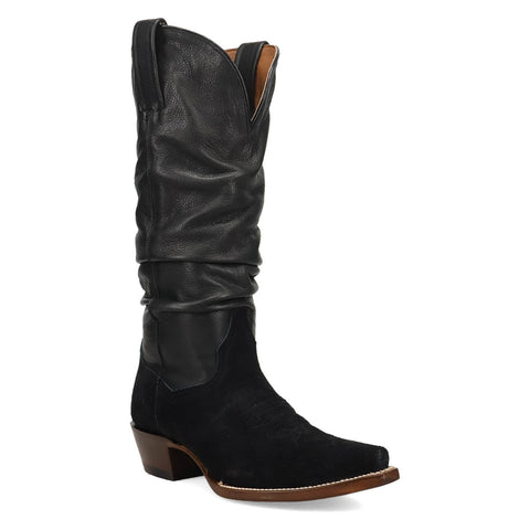 Dan Post Womens Cowgirl Chic Black Leather 14in Cowboy Boots 9 M