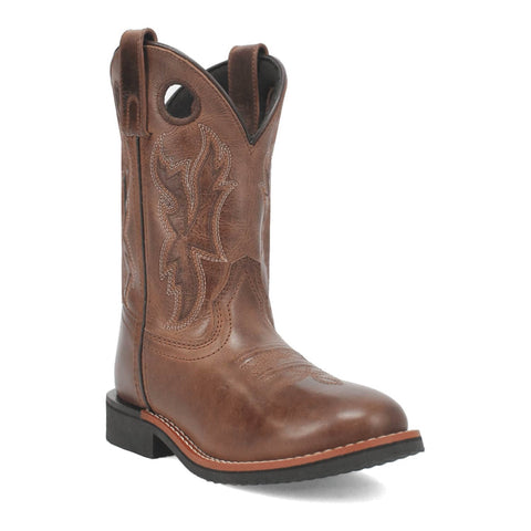 Dan Post Kids Unisex Lil Dawson Brown Leather Cowboy Boots