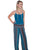 Scully Womens Palazzo Zig Zag Turquoise Poly/Spandex Lounge Pants