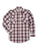 Ely and Walker Mens Plaid Snap Red Poly/Cotton L/S Shirt
