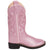 Old West Pink Children Girls Scroll Stitch Cowboy Western Boots