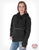 Cowgirl Tuff Womens Black Microfiber Jacket Hooded Pullover