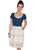 Scully Womens Multi-Panel Short Ivory 100% Cotton Skirt