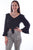 Scully Womens Drapey Silhouette Black 100% Rayon L/S Tunic