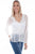 Scully Womens Feather Print White 100% Polyester L/S Dress